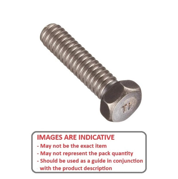 Vis M4 x 16 mm - Titane CP Grade 1 - Tête Hexagonale - MBA (Pack de 10)