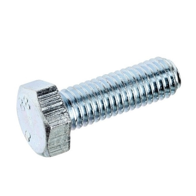 Hex Head Screws - M6 - 6x1mm - 75 mm - Zinc Plated Steel Steel Zinc Plated
