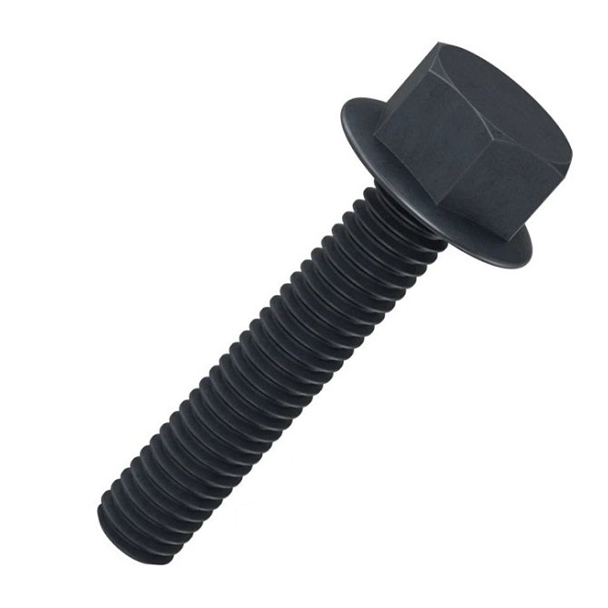 Vite 1/4-20 UNC x 50,8 mm nylon nero - testa con rondella esagonale - MBA (9 confezioni da 3 per scheda)