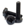 Vite 4-40 UNC x 6,4 mm Acciaio all'ossido nero - Testa cilindrica Philips - MBA (confezione da 50)