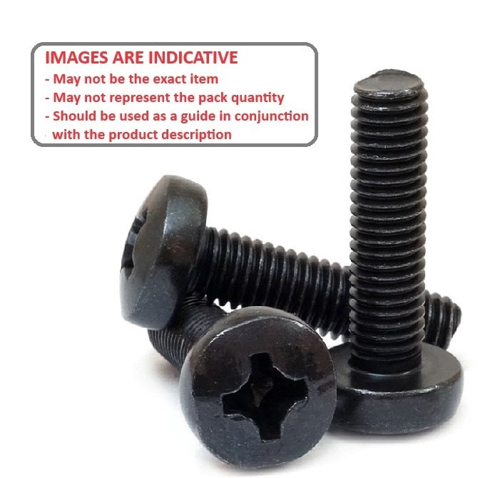 1043135 | SC028C-013-P-PH-C (PK-50) --- Pan Head Screws - 4-40 UNC - 2.85mm - 12.7 mm - Black Oxide Steel Phillips Screw