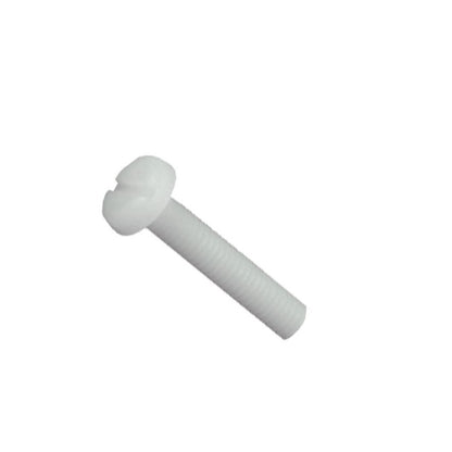 1052398 | SC040M-015-P-SL-N (PK-10) --- Pan Head Screws - M4 - 4x0.7mm - 15 mm - Natural Nylon 6.6 Slotted Screw