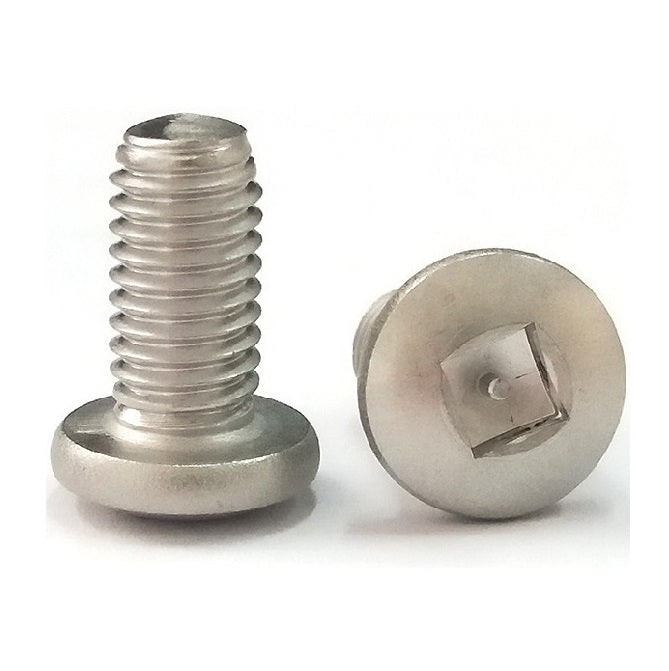 Security Screws - M6 - 6x1mm - 25 mm - Steel Case Hardened Zinc Alloy Post Combi Square