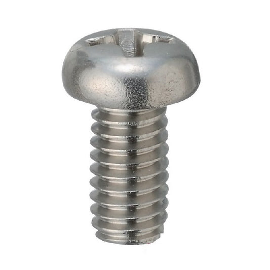 Pan Head Screws - M6 - 6x1mm - 10 mm - 316 Stainless Phillips