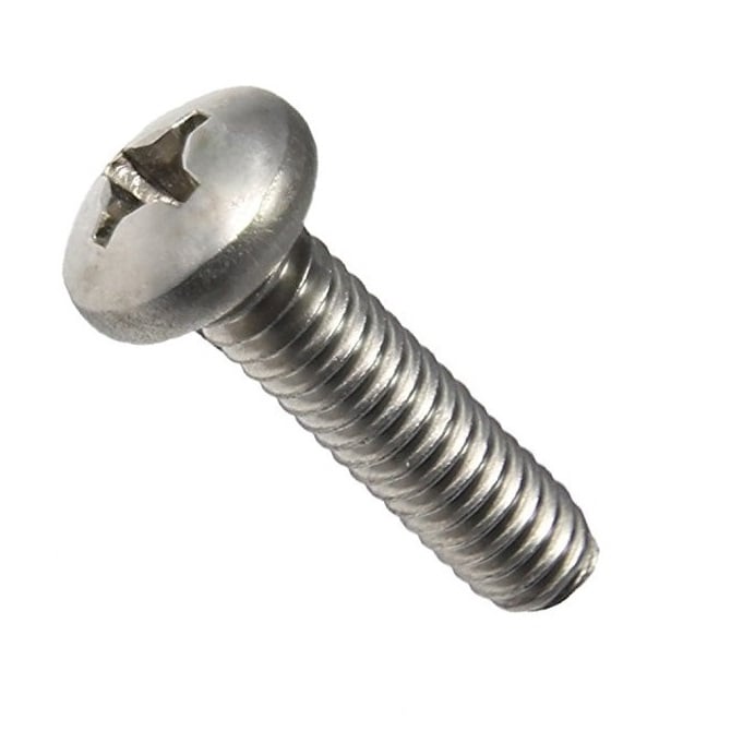 Vite M2,5 x 8 mm - Acciaio inossidabile 316 - Testa cilindrica Philips - MBA (confezione da 100)