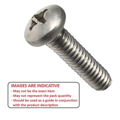 1045582 | SC030M-014-P-PH-S4 (PK-50) --- Pan Head Screws - M3 - 3x0.5mm - 14 mm - 304 Stainless Phillips Screw