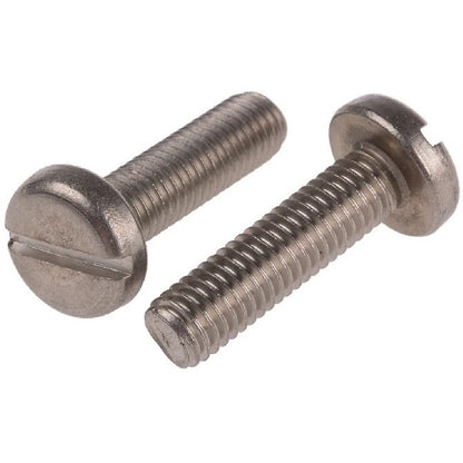 Vite M2 x 10 mm - Acciaio inossidabile 303 - Testa cilindrica scanalata - MBA (confezione da 80)