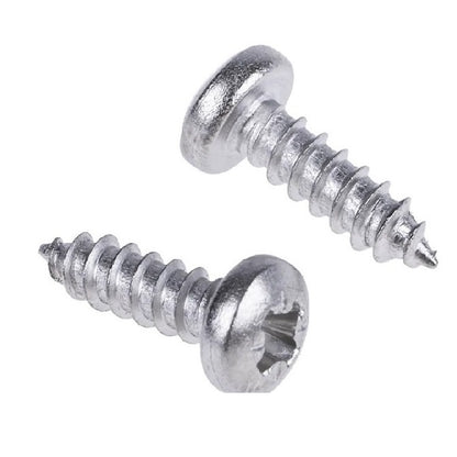 Self Tapping Screws - 4.17x6.4 mm - 8  Pan Head - Stainless Steel 304 Similar to A2, 18-8 HRB80
