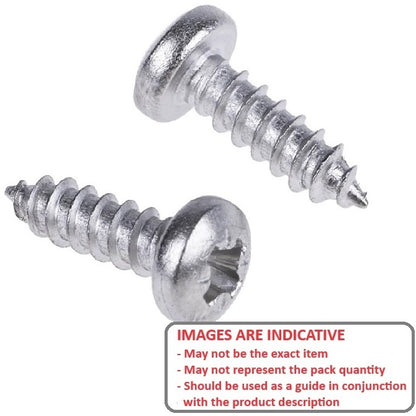 1056381 | SCT0476-010-P-PH-S4 (PK-100) --- Self Tapping Screws - 4.76x9.5 mm - 10 or 3/16 Pan Head - Stainless Steel 304 Similar to A2, 18-8 HRB80 Screw
