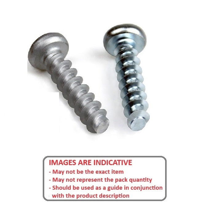 1045537 | SCT0300-012-PLH-P-PH-CZ (PK-1000) --- Self Tapping Screws - 3x12 mm - - Hard or Soft Plastics - Zinc Plated and Waxed Screw