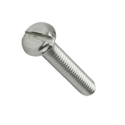 Pan Head Screws - M4 - 4x0.7mm - 50 mm - Zinc Plated Steel Slotted