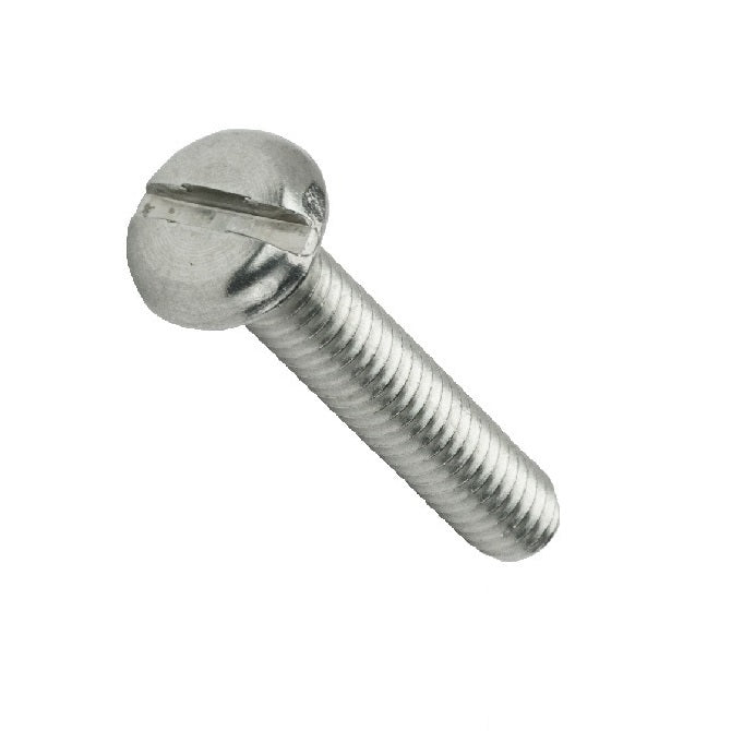 Pan Head Screws - M4 - 4x0.7mm - 25 mm - Zinc Plated Steel Slotted