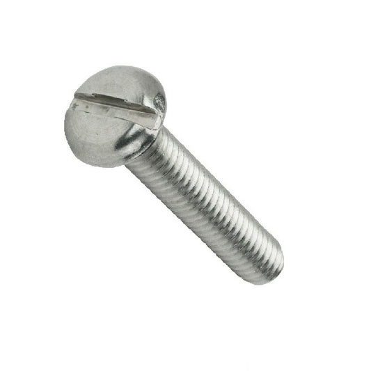 Pan Head Screws - M4 - 4x0.7mm - 25 mm - Zinc Plated Steel Slotted