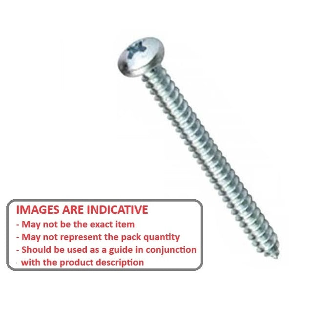 1064254 | SCT0540-051-P-PH-CZ (PK-1000) --- Self Tapping Screws - 5.4x50.8 mm - 12 Pan Head - Zinc Plated Steel Screw