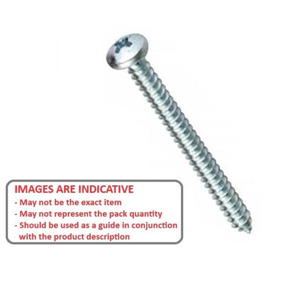 1055623 | SCT0417-051-P-PH-CZ (PK-100) --- Self Tapping Screws - 4.17x50.8 mm - 8 Pan Head - Zinc Plated Steel Screw