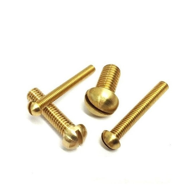Round Head Screws - 3/16-24 BSW - 4.76mm - 63.5 mm - Brass Slotted