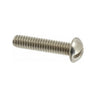 Vite 0-80 UNF x 12,7 mm acciaio inossidabile 304 - testa tonda scanalata - MBA (confezione da 20)