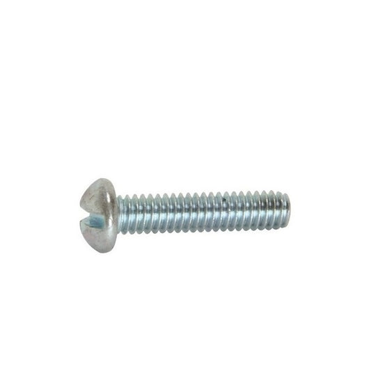 Vite 1/4-20 BSW x 50,8 mm in acciaio zincato - Testa tonda scanalata - MBA (confezione da 5)