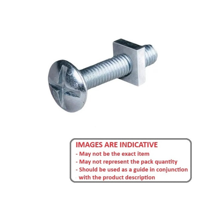 1066593 | SC060M-012-RB-CZ (PK-100) --- Roof Bolt Screws - M6 - 6x1mm - 12 mm - Zinc Plated Steel Screw