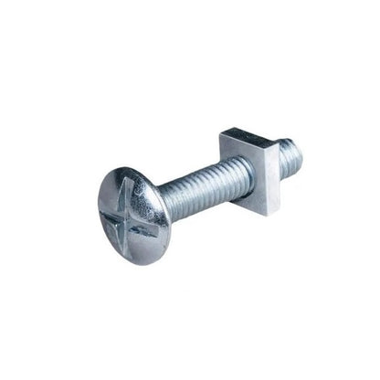 Roof Bolt Screws - 3/16-24 BSW - 4.76mm - 63.5 mm - Zinc Plated Steel 