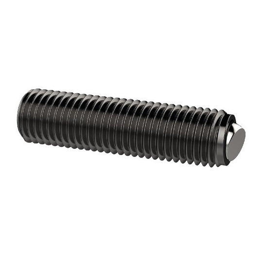 Flat Tip Aligning Socket Set Screws - M8 - 8x1.25mm - 24.4 mm - Aligning Flat Tip  - Carbon Steel with Alloy Steel SUJ2 HRC 55 -60 tip