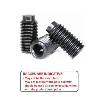 1054951 | SS042C-0079-AS-HDP (PK-5) --- Half Dog Point Socket Set Screws - 8-32 UNC - 4.17mm - 6.9 mm  - Carbon Steel Screw