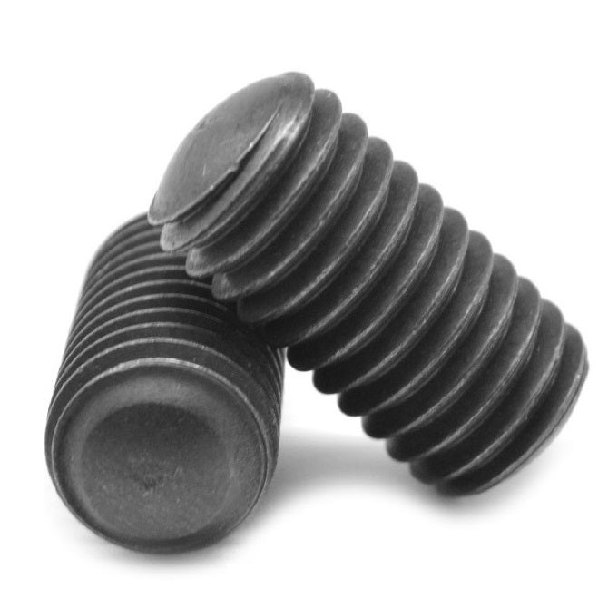 1076903 | SS064C-0095-AS-OT (Pack of 100)  --- Oval Tip Socket Set Screws - 1/4-20 UNC - 6.35mm - 9.5 mm - Oval Tipped - Carbon Steel Screw