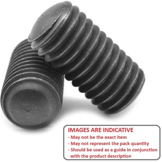 1054147 | SS042C-0064-AS-OT (PK-100) --- Oval Tip Socket Set Screws - 8-32 UNC - 4.17mm - 6.4 mm - Oval Tipped - Carbon Steel Screw