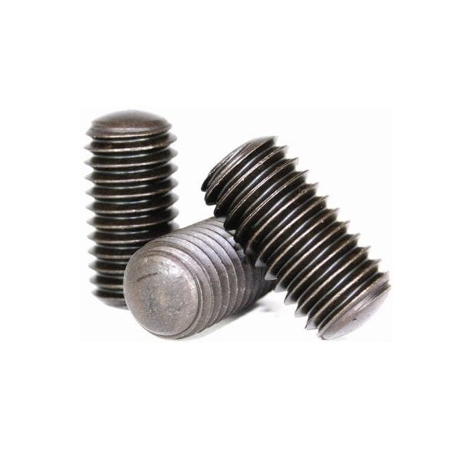 1054147 | SS042C-0064-AS-OT (PK-100) --- Oval Tip Socket Set Screws - 8-32 UNC - 4.17mm - 6.4 mm - Oval Tipped - Carbon Steel Screw