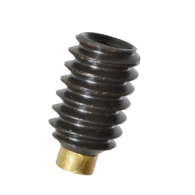 1089332 | SS095F-0095-AS-BT --- Brass Tipped Socket Set Screws - 3/8-24 UNF (9.53mm) x 9.5 mm Brass Tipped