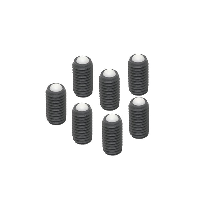 1060769 | SS050M-0086-CS-PO-RB (Each) --- Rolling Ball Tip Socket Set Screws - M5 - 5x0.8mm - 7.6 mm  - Carbon Steel with Polyacetal tip Screw