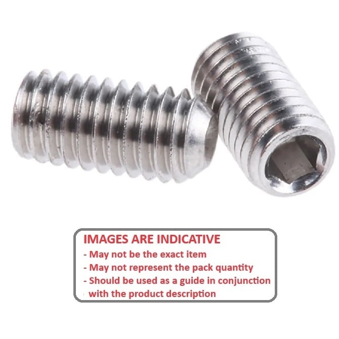 1042650 | SS022C-0127-S4 (5 Pcs) --- Standard Cup Point Socket Set Screws - 2-56 UNC (2.18mm) x 12.7 mm Standard Cup Point