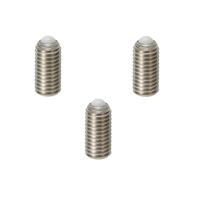 Rolling Ball Tip Socket Set Screws - M4 - 4x0.7mm - 9.6 mm   - 304 Stainless Steel with Polyacetal tip