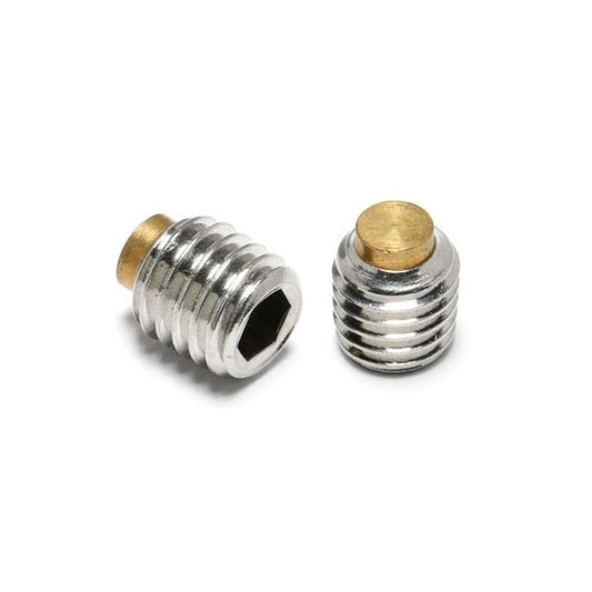 Brass Tipped Socket Set Screws - M10 - 10x1.5mm - 12 mm   - Stainless Steel 304 Similar to A2, 18-8 HRB80