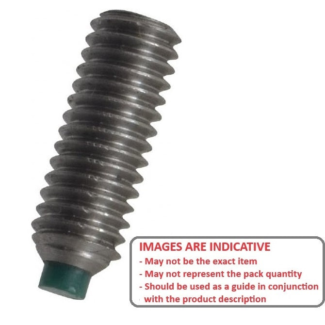 1064933 | SS048F-0095-S3-NT (Each) --- Nylon Tipped Socket Set Screws - 10-32 UNF - 4.76mm - 9.5 mm 304 Stainless Steel - Stainless Steel 18-8 Similar to A2, 303, 304 Screw