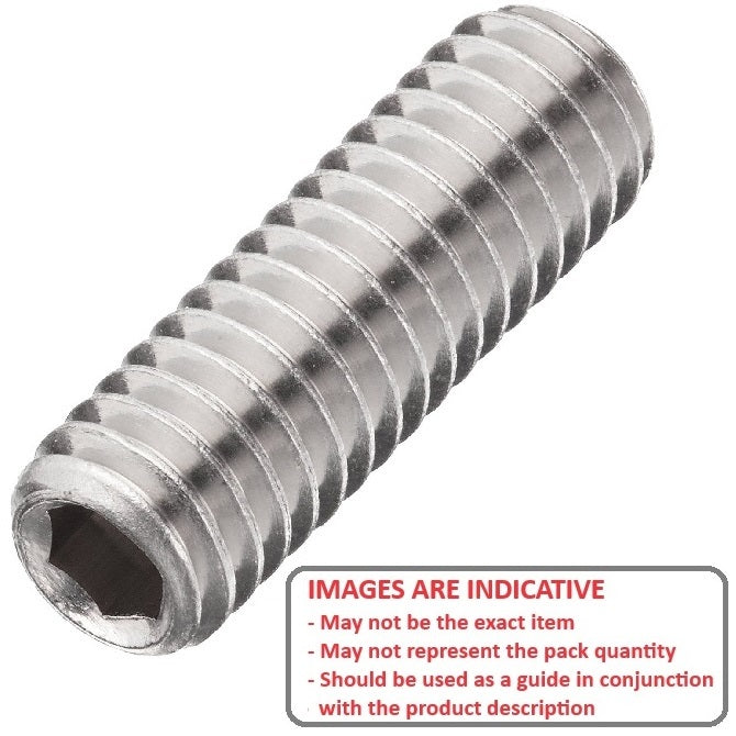 1083533 | SS080M-0300-CZ (50 Pcs) --- Standard Cup Point Socket Set Screws - M8 (8x1.25mm) x 30 mm Standard Cup Point