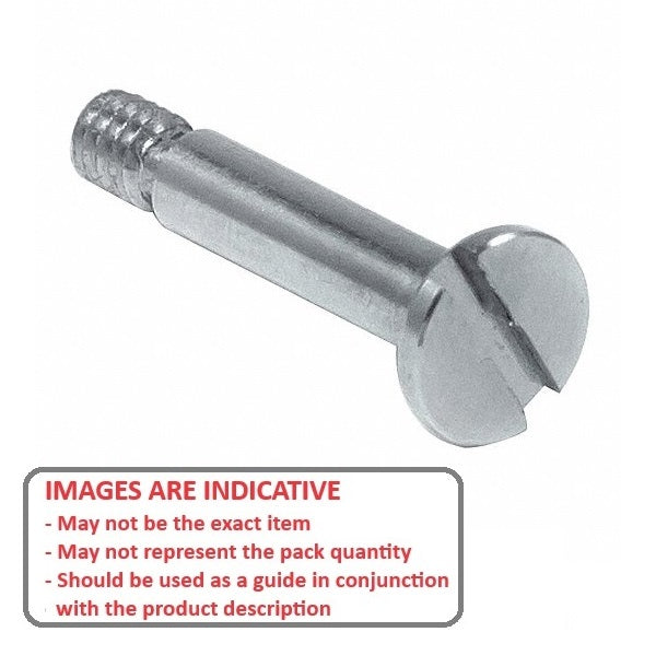 1075236 | SHLD070-016-SLL-C (PK-100) --- Shoulder Screws - 7x16 mm - M5x0.8 Slotted Shallow Head - Carbon Steel Screw