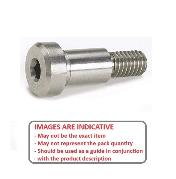 1086279 | SHLD095-016-SKT-L-S3 (PK-50) --- Shoulder Screws - 9.525x15.88 mm - 5/16-18 UNC Socket Head - Stainless Steel 303/304 Similar to A2, 18-8 HRB80 Screw