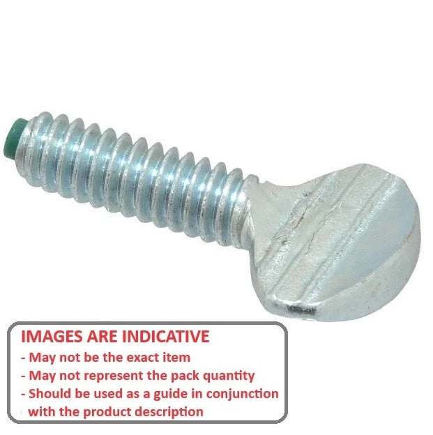 1054451 | THS042C-019-F-CZ-NT (Each) --- Thumb Screws - 8-32 UNC - 4.17mm - 19.05 - - Nylon Tip - Carbon Steel Zinc Plated Screw