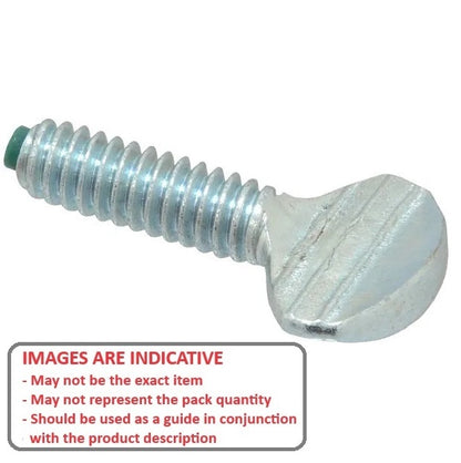 1054451 | THS042C-019-F-CZ-NT (Each) --- Thumb Screws - 8-32 UNC - 4.17mm - 19.05 - - Nylon Tip - Carbon Steel Zinc Plated Screw