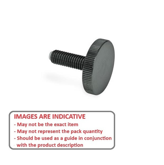 1073222 | THS064C-064-K-CS-FT (Each) --- Thumb Screws - 1/4-20 UNC - 6.35mm - 63.5 - - Flat Tip - Stainless Steel 303/304 Similar to A2, 18-8 HRB80 Screw
