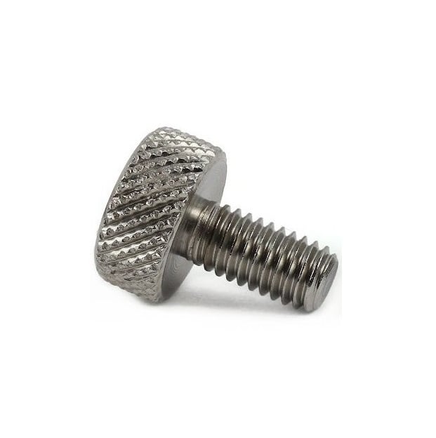 Vite a testa zigrinata M6 x 18 mm in acciaio inossidabile - zigrinata - MBA (confezione da 1)