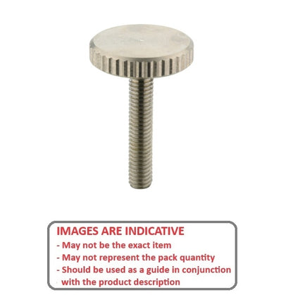 1044514 | THS030M-016-K-3 (Each) --- Thumb Screws - M3 - 3x0.5mm - 16x18.5 mm Knurled - Stainless Steel 303/304 Similar to A2, 18-8 HRB80 Screw