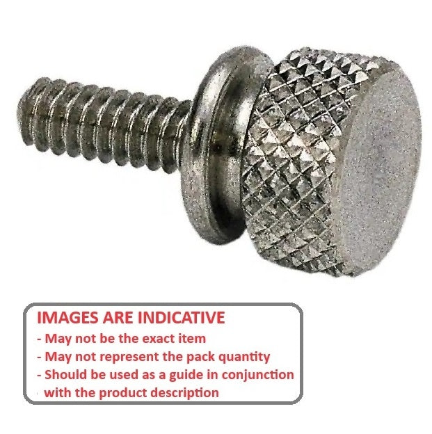 1071811 | THS064C-013-K-SS-WF (Each) --- Thumb Screws - 1/4-20 UNC - 6.35mm - 12.7x22.23 mm Knurled - Stainless Steel Screw