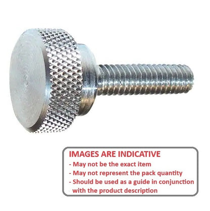 1066164 | THS060M-010-K-3-SHL (PK-4) --- Thumb Screws - M6 - 6x1mm - 10x25 mm Shoulder - Stainless Steel 303/304 Similar to A2, 18-8 HRB80 Screw