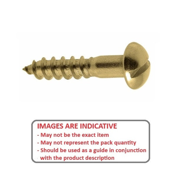 Vis 2,18 mm Calibre 2 x 6,35 mm mm - Laiton - Bois - MBA (Paquet de 50)