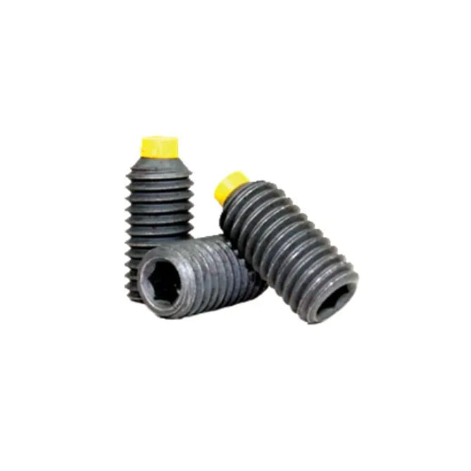 1071657 | SS060M-0080-AS-UT (Each) --- Urethane Tipped Socket Set Screws - M6 - 6x1mm - 8 mm Alloy Steel - Black Oxide Steel with Chrome Steel tip Screw