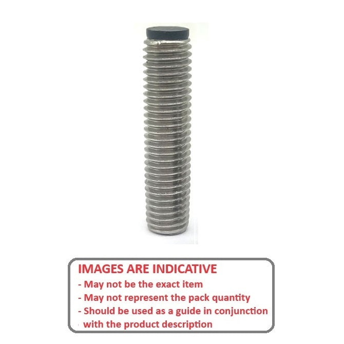 1067379 | SS060M-0160-S4-UT (Each) --- Urethane Tipped Socket Set Screws - M6 - 6x1mm - 16 mm  - 304 Stainless Steel with 304 Stainless Steel tip Screw