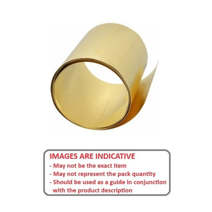 1000978 | SHM-0127-0152-2540-BRH (Each) --- Brass Shim and Foil - 0.127x152.4x2540 mm - Brass Commercial