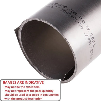 1000637 | SHM-0076-0152-2540-CR (Roll) --- Steel Shim and Foil - 0.076x152.4x2540 mm - Cold Rolled Low Carbon Steel